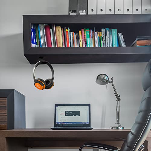 Jttxiu 2 Pieces Headphone Holder Wall Mount, Headphone Holder, Headset Holder, Headphone Stand Hanger for Wireless and Wired Headphones - Black