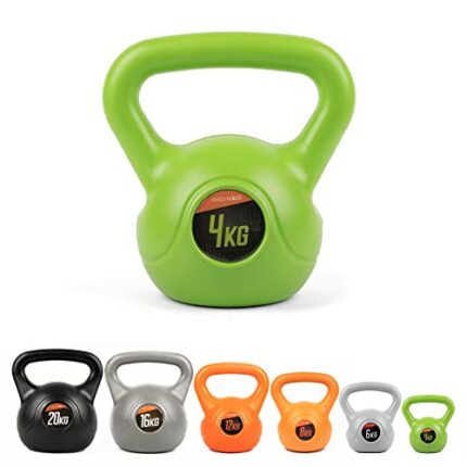 Phoenix Fitness 4KG, 6KG. 8KG, 12KG, 16KG and 20KG Kettlebell - Heavy Weight Kettle Bell for Strength Cardio Training - Kettlebells for Home and
