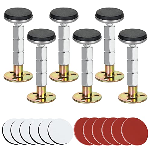 JMIATRY 6 Pcs Headboard Stoppers, 84-113mm Adjustable Threaded Bed Frame Anti-Shake Tool, Bedside Anti-Shake Telescopic Support Stabilizer for Ca