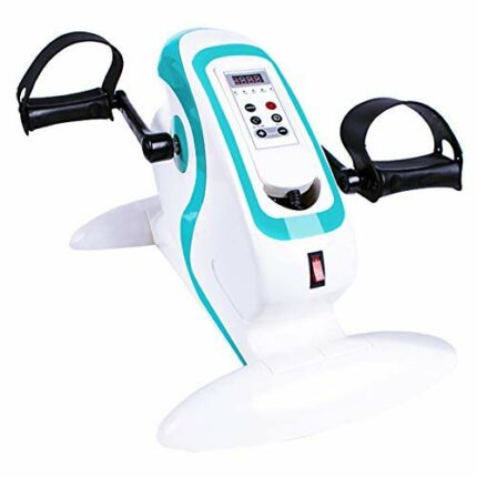 LUNEZY Mini Exercise Bike Pedal Exerciser Arm And Leg Cycle Exercise Bike Adjustable Resistance with LCD Display, Knee Recovery for Arthritis Suf