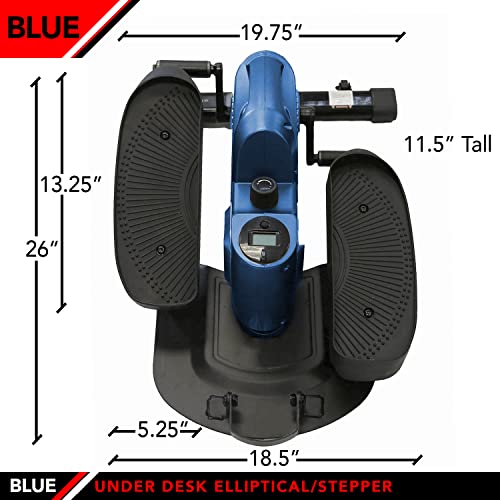 jfit Under Desk & Stand Up Mini Elliptical/Stepper w/Adjustable Angle | The Ideal Fitness & Exercise Equipment for Home| Ideal for Men, Women, Ki