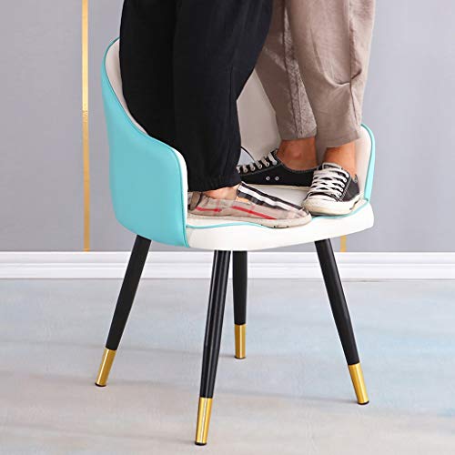 Modern Kitchen Dining Room Chairs Leather Dining Chairs Living Room Armchair with Black Metal Legs And Backrest For Living Room Bedroom Kitchen (