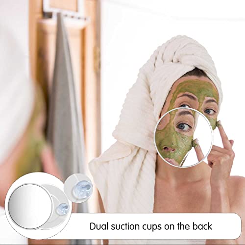 GZGXKJ 7 Pcs Magnifying Makeup Mirror with Suction Cups 5X 10X 15X Compact Travel Magnify Mirror with Black Head Remove Kit for Blackhead Blemish