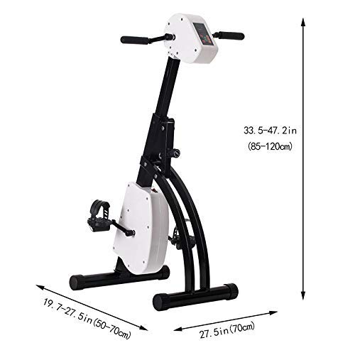 LUNEZY Electronic Physical Therapy Rehabilitation Bike for Senior Recumbent Indoor Pedal Exerciser Training Hand Arm Foot Leg Knee Passive Assist