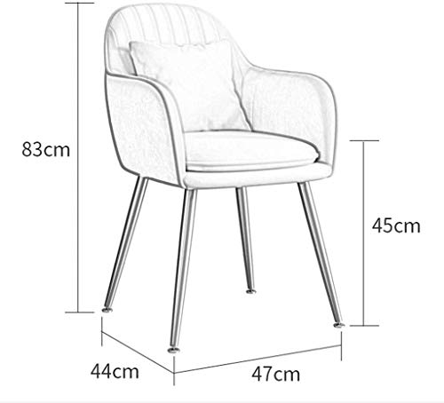 Modern Kitchen Dining Room Chairs Set Of 2 Velvet Dining Chair Kitchen Counter Lounge Living Room Corner Chair Metal Legs with Armrests & Backres