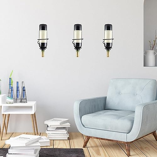 Kichvoe Wine Bottle Holder Wine Bottle Holder 2pcs Wall Mounted Wine Rack Spiral Wine Bottle Display Holder Metal Hanging Wine Rack Organizer for