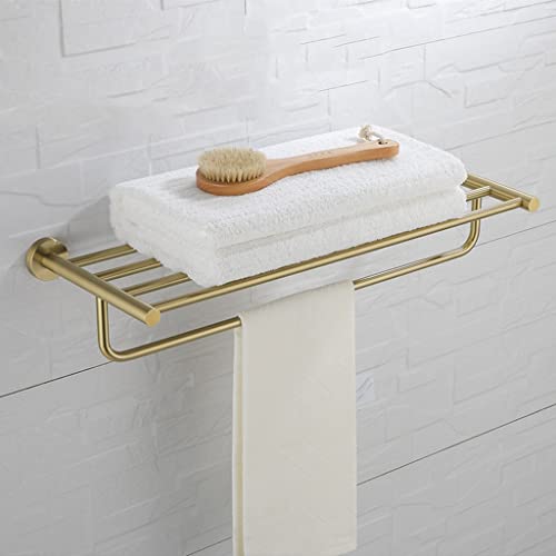 HIGOH Towel Racks, Bathroom Towel Rack Wall Mounted Towel Holder,Bathroom Accessories Towel Rack Shelf,Brushed Towel Hanger,Wall Mounted Towel Ho