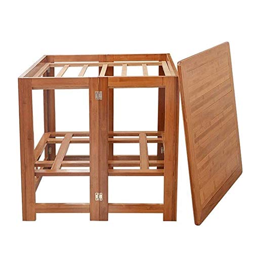 N/A Solid wood Folding table Garden Tables dining table Home Double Square Solid Wood Dining Table Multi-function Grilled Fire Rack