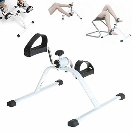 HUANGXING - Pedal Exerciser, Mini Exercise Bike, Portable Indoor Fitness, Arm and Leg Exerciser, Work Out and Rehabilitation, Sturdy Exerciser wi