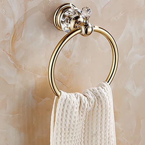 HIGOH Towel Racks, Bath Towel Holder,Bathroom Hand Towel,Bathroom European-Style Crystal Towel,Rose Towel Rack,Bathroom Storage Hardware Towel Ha