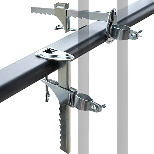 Mikytoper Sun Parasol Holder, Extended Heavy Duty Metal Patio Umbrella Clamp Stand, Outdoor Umbrella Holder for Balcony Bench Deck Railings, Clam