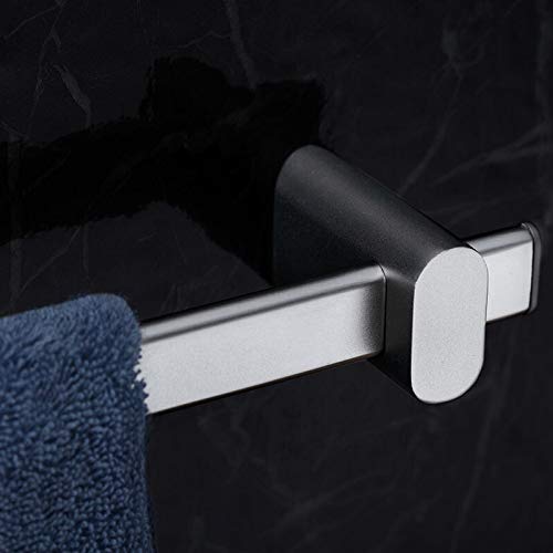 Single Towel Bar Wall Mounted Towel Bar Movable Base Aluminum Towel Bar Bathroom Towel Holder for Shower Room Bedroom and Kitchen