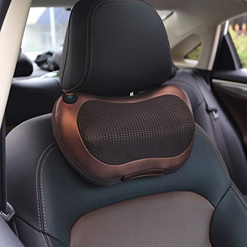 HUANGXING - Neck and Back Massager 4/8 Heated Rollers Shiatsu Massage Pillow, Electric Full Body Massager, Relieve Muscle Pain, Deep Tissue Knead