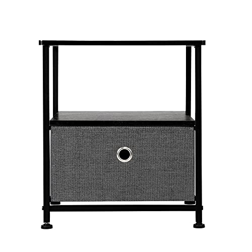 FGHOEV 1 Drawer Nightstand Bedside Jewelry Organizer Makeup Storage Box Cabinet Container Drawer Organizer for Home Bedroom Furniture