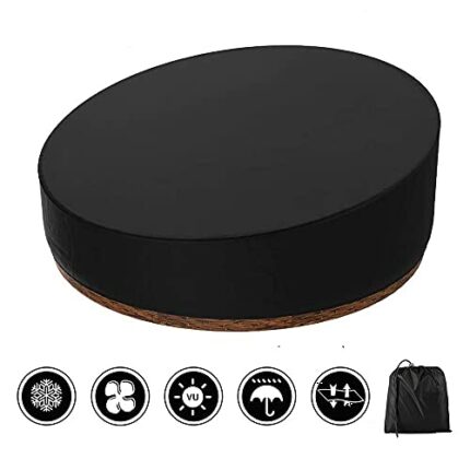 Day bed Cover Waterproof Round Rattan Day bed Cover Dustproof Garden Patio DayBed Cover Garden Furniture Cover with Storage Bag for Rattan Day Be