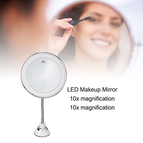LED Makeup Magnifying Glass, Home Makeup Mirror Magnifying Suction Cup Design for Detailed Makeup