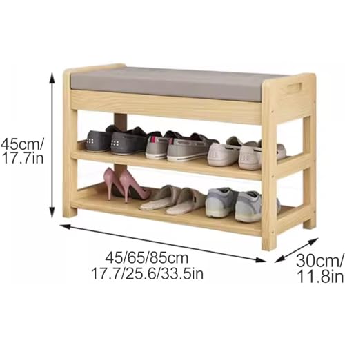 N/A 2 Layers Shoe Benches Entryway, with Storage, Shoe Stool Storage Tipping Bucket, Entryway Shoe Cabinet Shoe Bench for Living Room, Bedroom, M