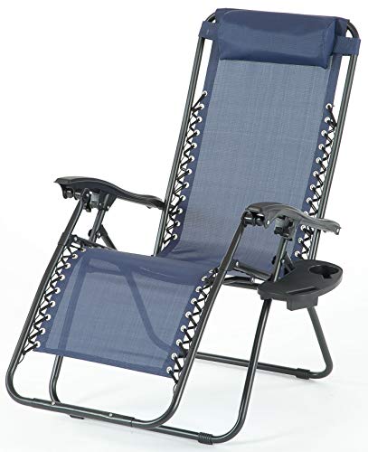 SunTime Outdoor Royale Black Gravity Garden Relaxer With Cup Holder