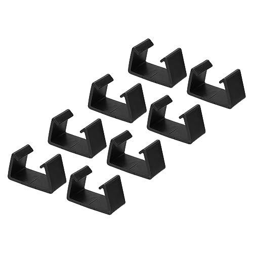 PATIKIL Patio Furniture Clips, 16 Pack 71mm Dia Sofa Rattan Furniture Clamps Wicker Fixed Connection Chair Fasteners for Outdoor Garden, Black