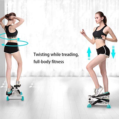 N/A Mini Stepper Step Fitness Exercise Machine with Resistance Band and LCD Display