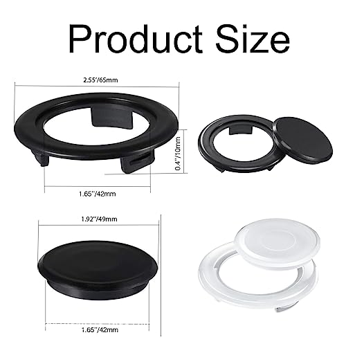 MORJCG 4Pcs Patio Table Umbrella Hole Ring, Parasol Hole Ring, Plastic Patio Table Umbrella Hole Rings and Caps, Hole Ring Plug and Cap Set for O