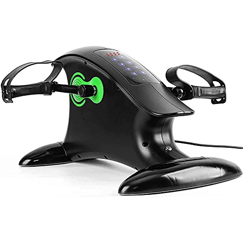 LUNEZY Pedal Exerciser with Multifunctional LCD Display, Mini Arm Leg Exercise Bike Foot Hand Cycle, Portable Stationary Peddler Machine Bicycle