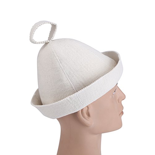 Sauna Hat,sauna hat wool100% Organic Wool Felt Hats sauna accessories Sauna Hat for men women with Loop Supply for Hot Dry Steam Room Bath Protec