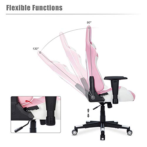 IntimaTe WM Heart Gaming Chair,Ergonomic Racing Chair,Adjustable High Back PC Gaming Chair with Arms and Back Support,Swivel Leather Desk Chair w