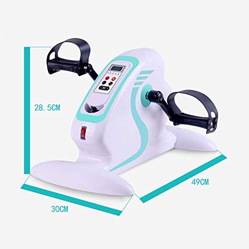 LUNEZY Electric Pedal Exerciser, Portable Fitness Exercise Bike Knee Leg Exercise Peddling Machine Adjustable Fitness Rehab Equipment with LCD Di