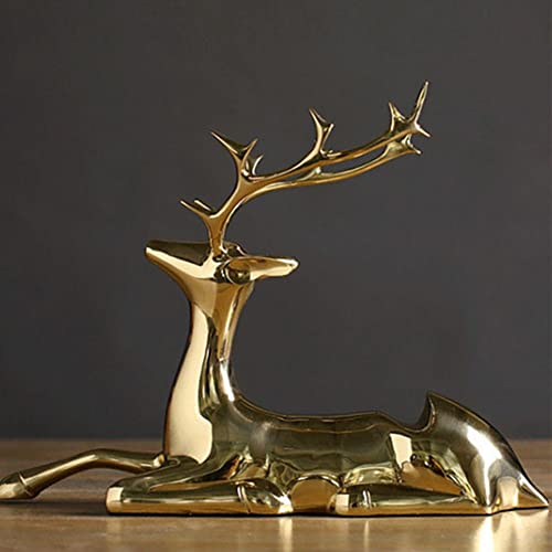 DISHENGZHEN Wine Storage Racks Wine Bottle Holder, Pure Copper Elk Single Wine Rack Creative Animal Sculpture, Wine Storage Rack for Home and Off