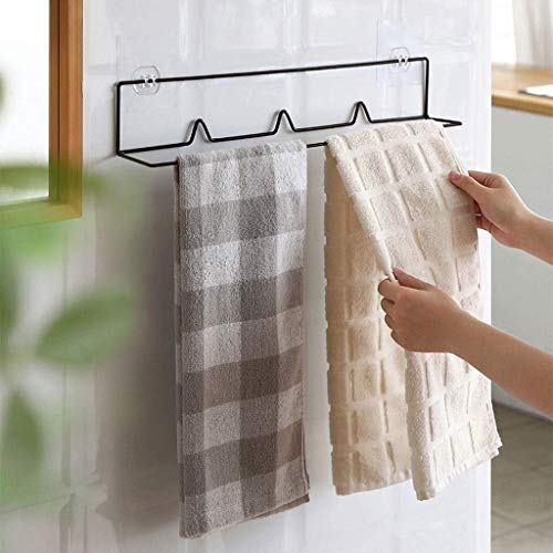 N/A Double Bathroom Towel Bar Stainless Steel Bath Towel Rack Contemporary Style Wall Mount (Color : Argento)