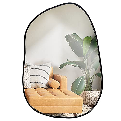 Mirrorize Irregular Wall Mirror, Asymmetrical Wall Mirror, Modern Abstract Wall Mirror Decor for Living Room Bathroom Bedroom Entryway 19"X27"