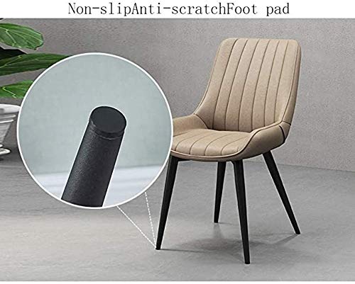 Modern Kitchen Dining Room Chairs PU Leather Dining Chairs Set Of 2 Kitchen Counter Chairs Leisure Living Room Corner Chairs With Metal Legs Seat