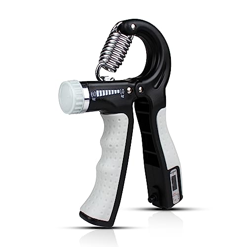 Ultimate Grip Strengthener: 10-60 Kg Hand Grips Strengthener, Forearm Strengthener, Hand Gripper - Non-Slip with Adjustable Resistance - Enhance