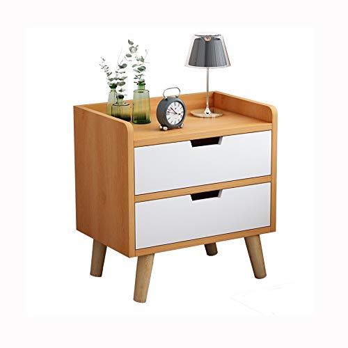 JYDQM Living Room Solid Wood Leg Mini Bedside Table, Eight-shaped Leg Bedroom Outside Bedside Table