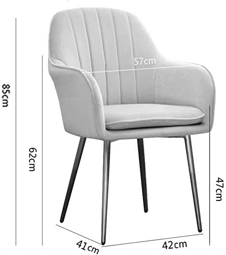 Modern Kitchen Dining Room Chairs Velvet Dining Chairs Set Of 4,Sturdy Metal Feet with Armrests and Backrest Kitchen Living Room Chairs (Color :