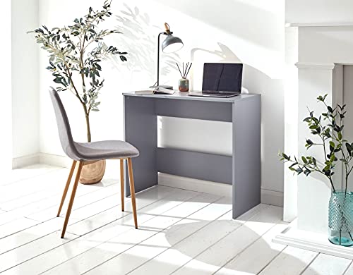 GFW Wooden Office Desk for Home & Office, Wood, Grey, 39.6 x 90 x 76.5 cm