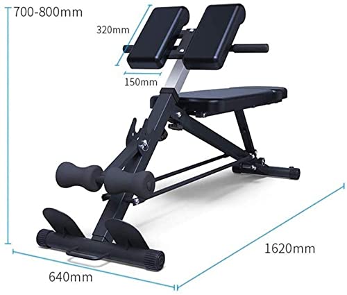 Push Up Bar Stands Adjustable Ab Bench Multi-Workout Sit Up Bench Hyper Back Extension Abdominal Weight Bench With Flat/Decline/Sit Up For Commer