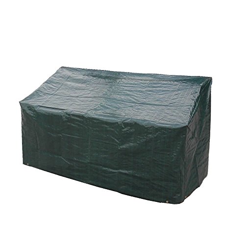 GLOW Premium Outdoor Garden Bench Cover – Heavy Duty Waterproof Protection for Garden Furniture with Plated Eyelets & Tie Down Cords – Tough Wove
