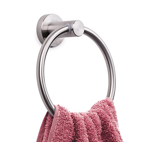 Marmolux Acc - Chrome Towel Ring - Hand Towel Holder for Bathroom Hand Towel Racks Wall Mount Bathroom Hardware - Simple Round Towel Hanger Heavy