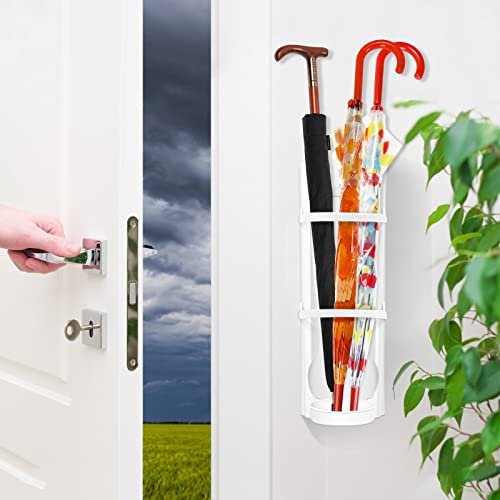 Begona Umbrella Stand Holder Indoor Umbrella Rack Hallway Wall-Mounted Umbrella Stand with Drip Tray, Umbrella Storage Fit For Long/Short Umbrell