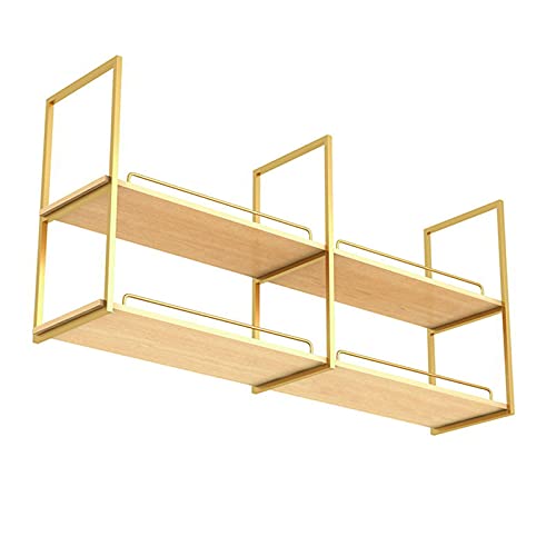 EYLINK Wine Rack Ceiling Wine Rack European Wall Mounted Plant Stands Hanging Wine Glass Holder Kitchen Restaurant Bar Wall Shelf Floating Shelve