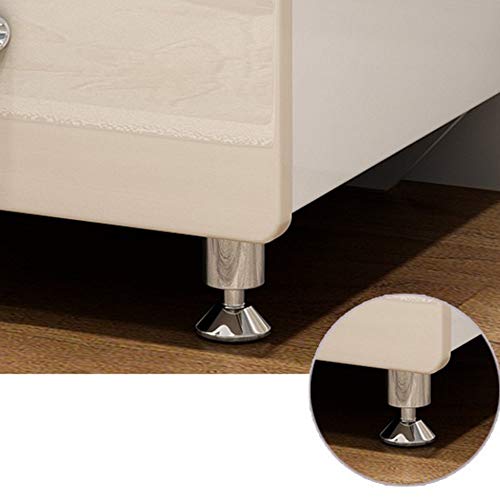 N/A Simple Bedside Table White Painted Bedside Table, Locker Bedroom Assembly Simple Two-drawer Small Locker