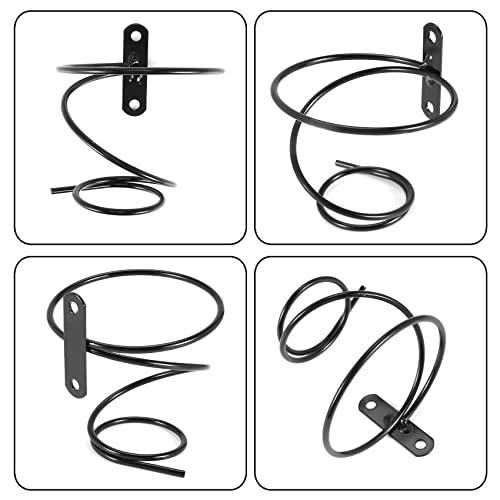 Tiamu 6 Pack Wall Mounted Iron Wine Holder Racks, Spiral Wine Display Holder with Screws, Metal Beverages Liquor Bottle Rack for Kitchen, Dining