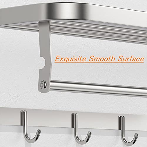 HIGOH Towel Racks,Bathroom Towel Rack Wall Mounted Towel Holder,Installation Towel Holder Rack with Bar Hooks,Wall Mount Towel Shelf,Bathroom Acc