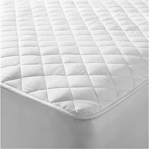 Deep Quilted Mattress Protector Ultra Soft Fitted Pad Cover Breathable Anti Dust Mite Bed Topper 100% Cotton Covers Double King Super King Size (