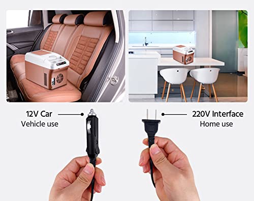 SPLAWN Portable Car Fridge Freezer, 12V/24V Household Refrigerated Portable Small Freezer, 15L Compact Compressor Car Refrigerator, Suitable for