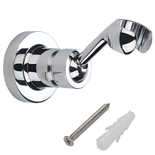 HIMREYLD Shower Head Holder - Shower Holder Bracket Copper Wall Mount for Handheld Showerhead and Standard Shower Hose - Chrome Plated 360 Degree