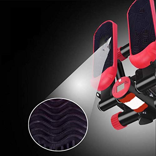 TWDYC Mini Stepper Mini Fitness Exercise Machine Step Trainer Equipment with Resistance Bands Durable Safe Treadmill and Comfortable Foot Pedals