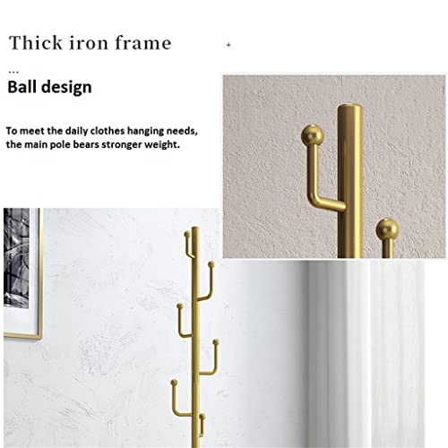 MJWDP Metal floor-to-ceiling bedroom hanger home hanger wrought iron storage strong coat rack